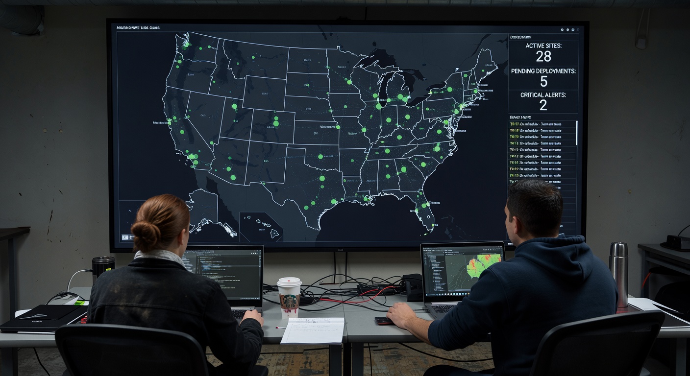 National operations center with US map