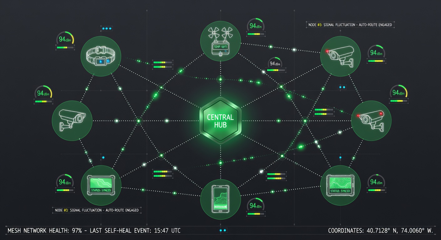 Self-healing mesh network